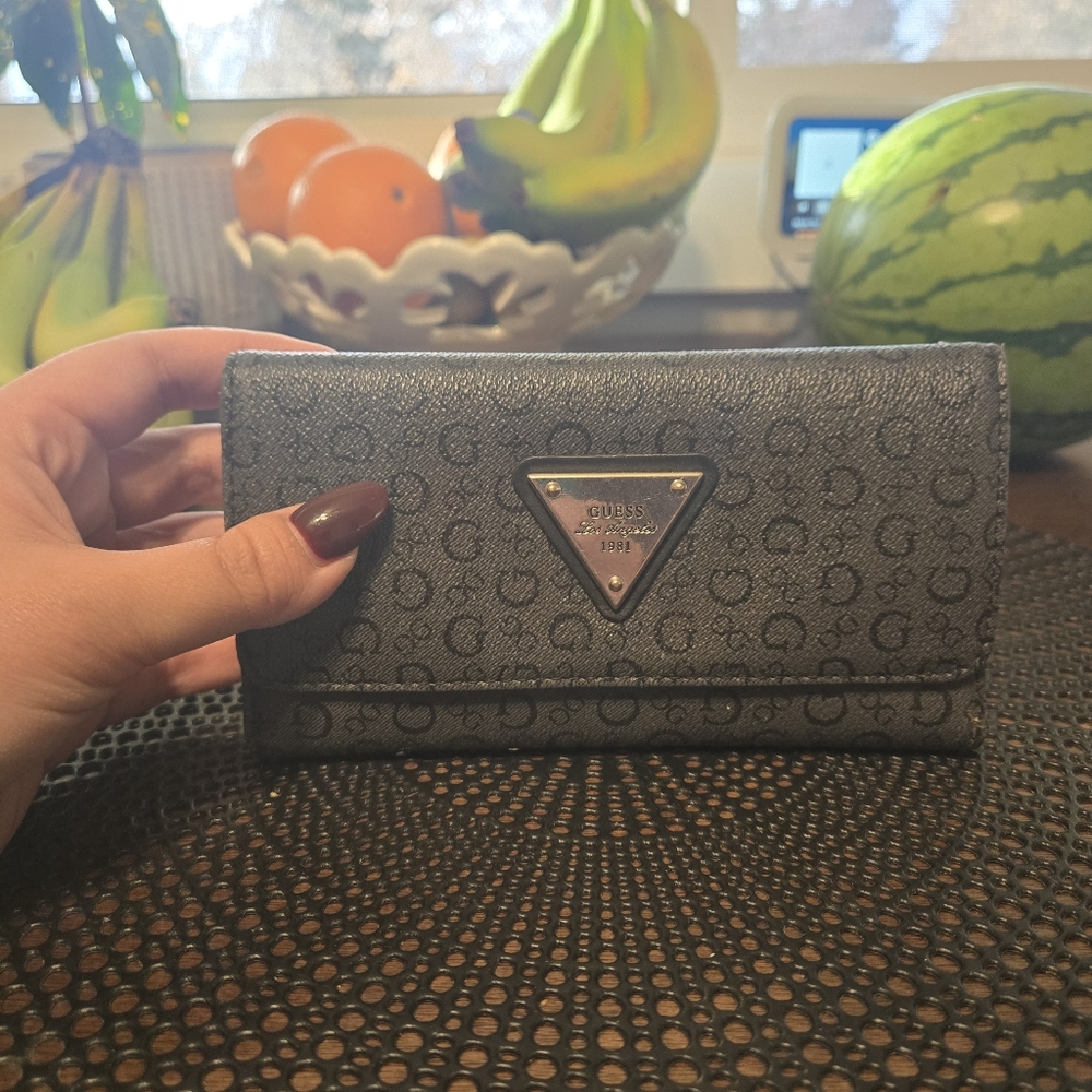 GUESS Wallet Monogram Clutch Y2K